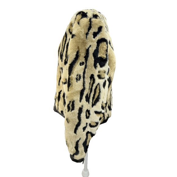 Karl Lagerfeld Paris Faux Fur Leopard Print Jacket Women’s XL - Picture 2 of 12